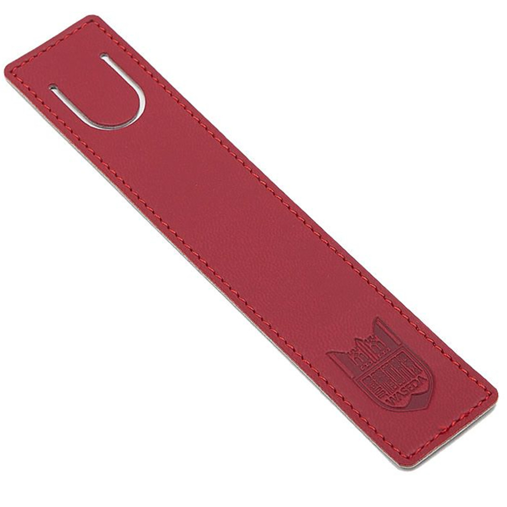 factory cheap bulk custom logo PU faux blank leather bookmarks