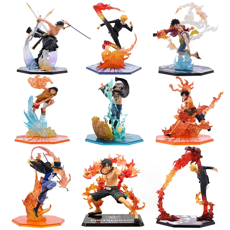 Экшн-фигурка Luffy zoro sanji ace из ПВХ, Коллекционная модель, игрушка для подарка