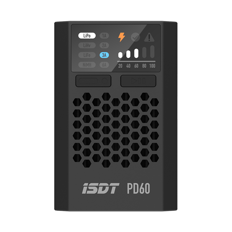ISDT PD60 60 60 Вт Lipo зарядное устройство для баланса батареи Тип с вход для Lipo LiHV LiFe NIMH/Cd Аккумулятор для радиоуправляемого автомобиля гоночного дрона