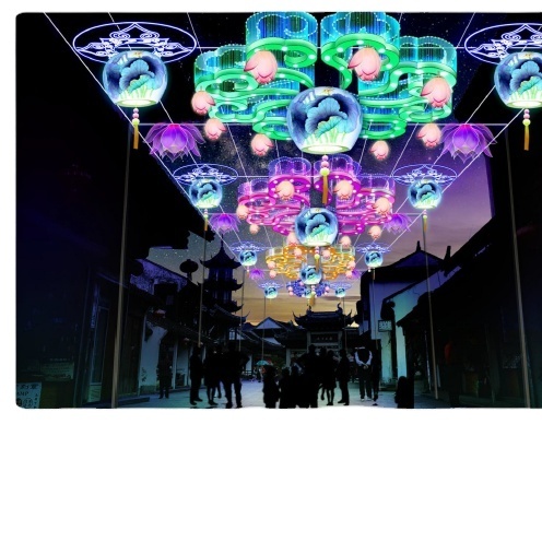 Large High Quality Store Decoration Festival Decoration Dinosaur Park Amusement Park Performance Light Show Channel Section