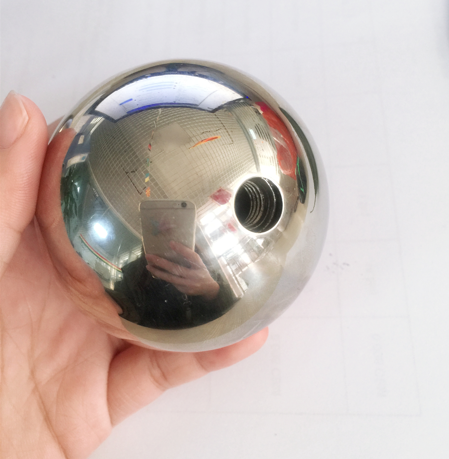 51mm 63mm 76mm 80mm 89mm 100mm stainless steel hollow balls with weld nut m5 m6