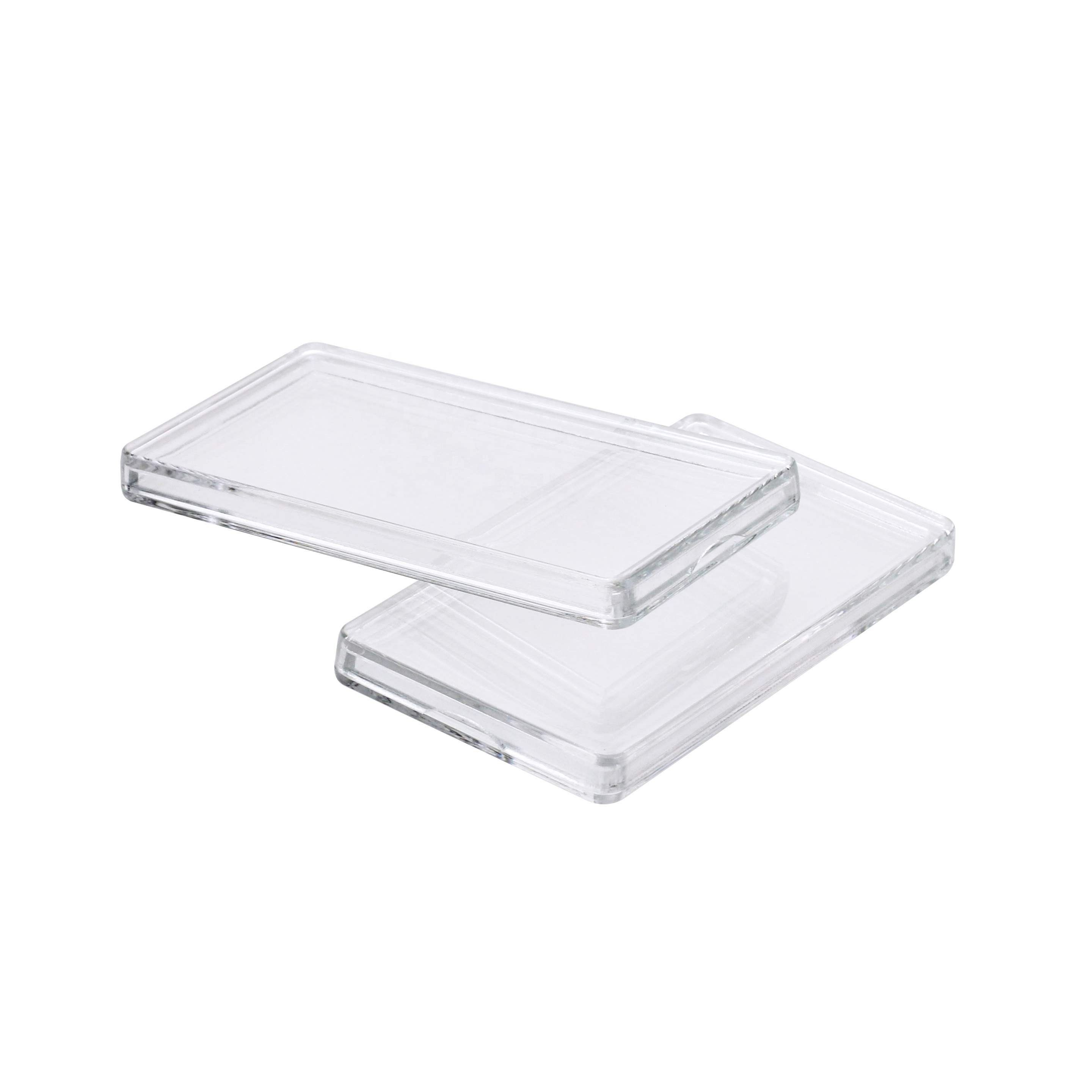 Single Coins Display Storage Case 30X60Mm Silver Bullion Protector Plastic Tin Gold Silver Bar Case For 1G-100G Gold Bar