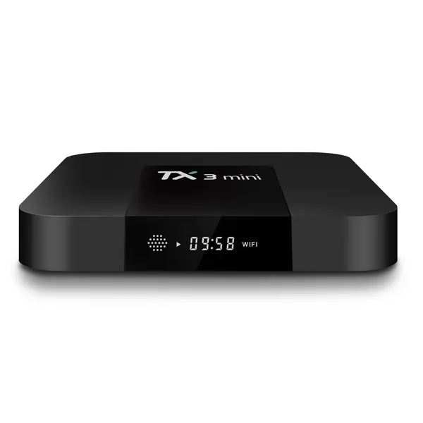 Factory TX3 mini Android set top box 2.4G&5G Dual Wifi BT with LED display Amlogic S905W 4-Core Android 8.1/7.1 TV box 2GB+16GB