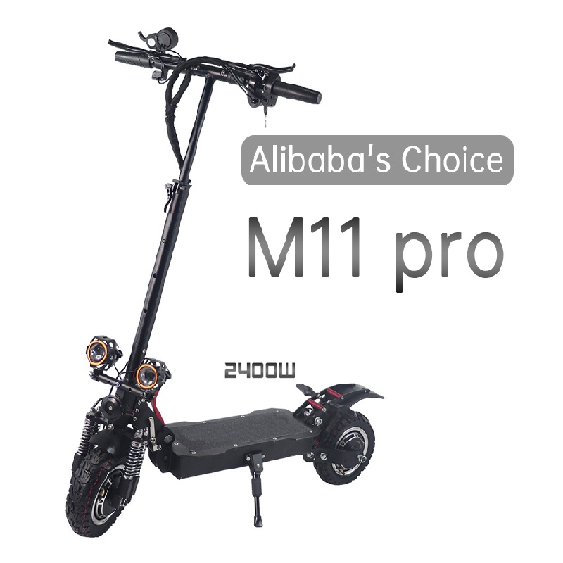 M11 pro двухмоторный Электрический скутер для взрослых 48 В 2400 Вт 10 дюймов 70 км/ч Электрический скутер