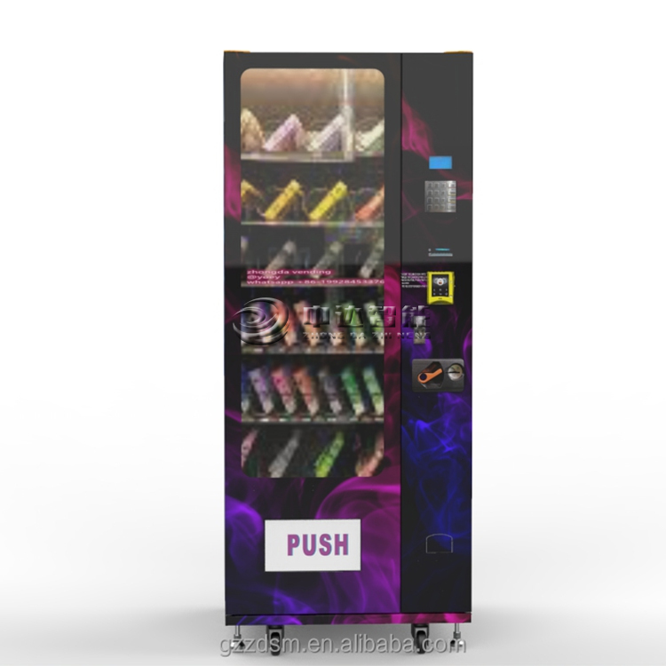 Zhongda Custom мини электронная сигарета Vape торговый автомат с 10-дюймовым сенсорным экраном видео стенд