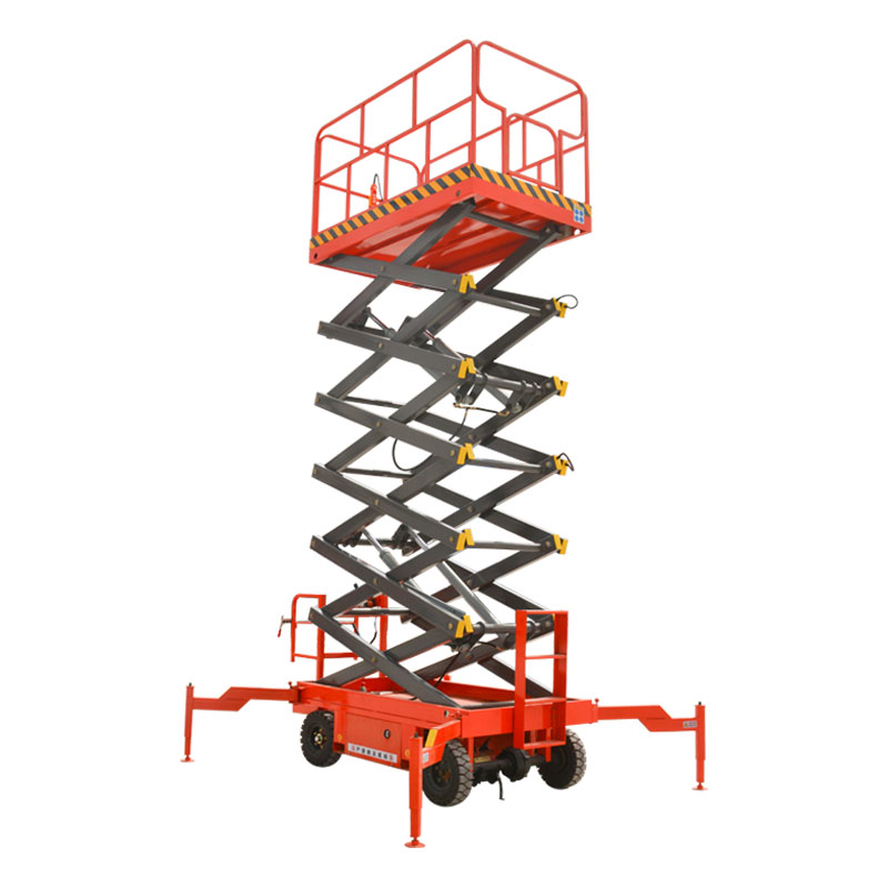 Qiyun Kinglift 6 м, 8 м, 10 м, 12 м, 14 м, простой в эксплуатации высококачественный самоходный ножничный подъемник с питанием от дизельного двигателя постоянного тока