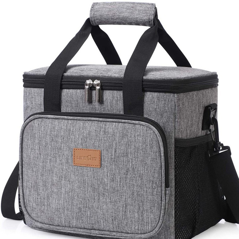 Large-capacity Oxford waterproof heat sealed freezer pack lunch bag shoulder insulation bag handbag for picnic lunch commuting