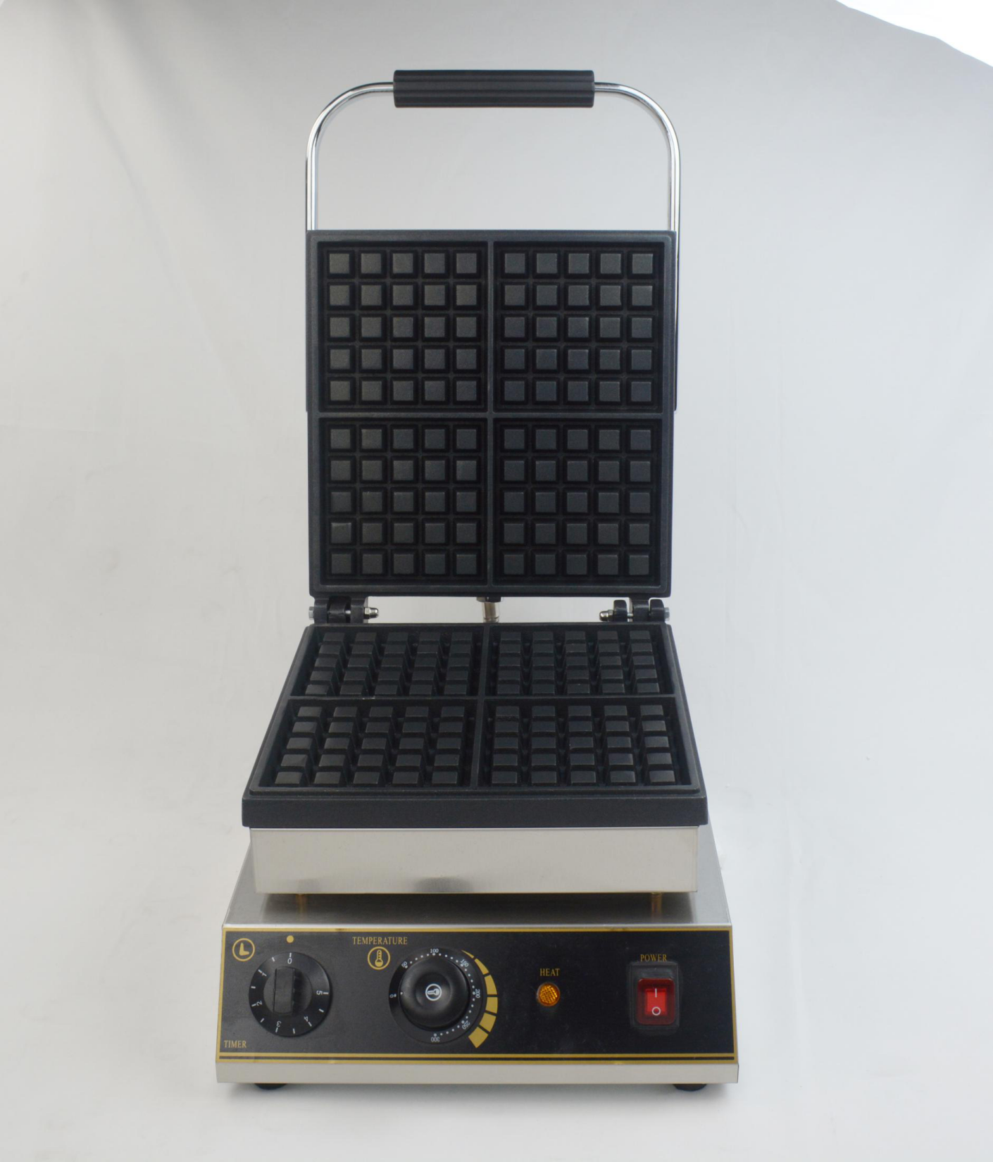 HT-2206-2A Коммерческая Высококачественная электрическая четырехсекционная вафельная печь с большим глубоким зубом (5*5 зубов)
