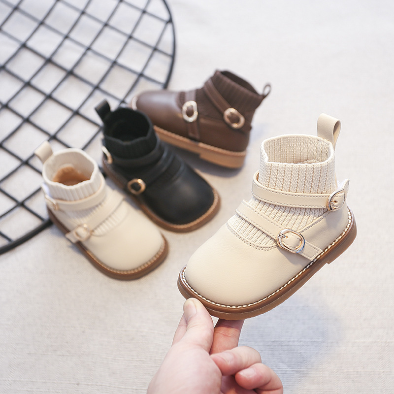 LM9109Q Autumn and winter baby toddler boots 1-3 years old princess ankle boots soft-soled non-slip girls boots
