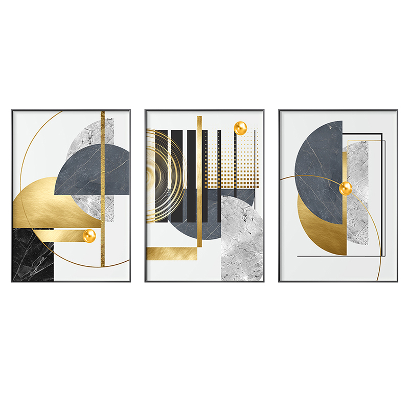 Modern Wall Paintings Art Picture Geometry Posters Wall Art Abstract Canvas Painting Framed Poster