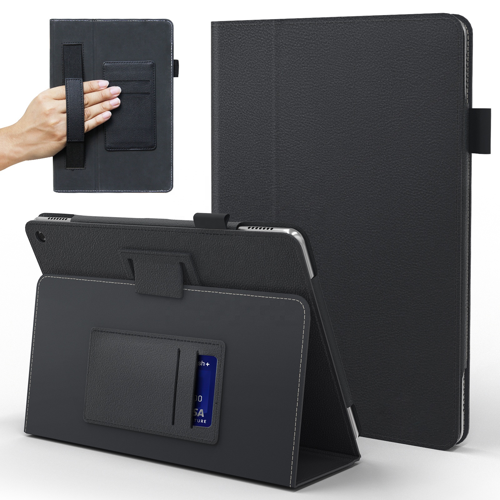 Чехол Kebei для нового планшета Amazon Fire HD 10, тонкий складной чехол-подставка для планшета 10,1 дюйма, черный