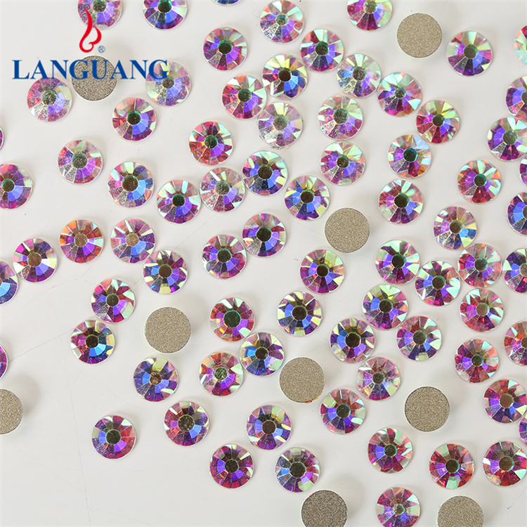 Lan Guang SS3 SS4 SS5 SS6 SS8 SS10 SS12 SS16 SS20 SS30 SS34 SS40 белый полимерные Стразы плоские с оборота стеклянные стразы без горячей фиксации