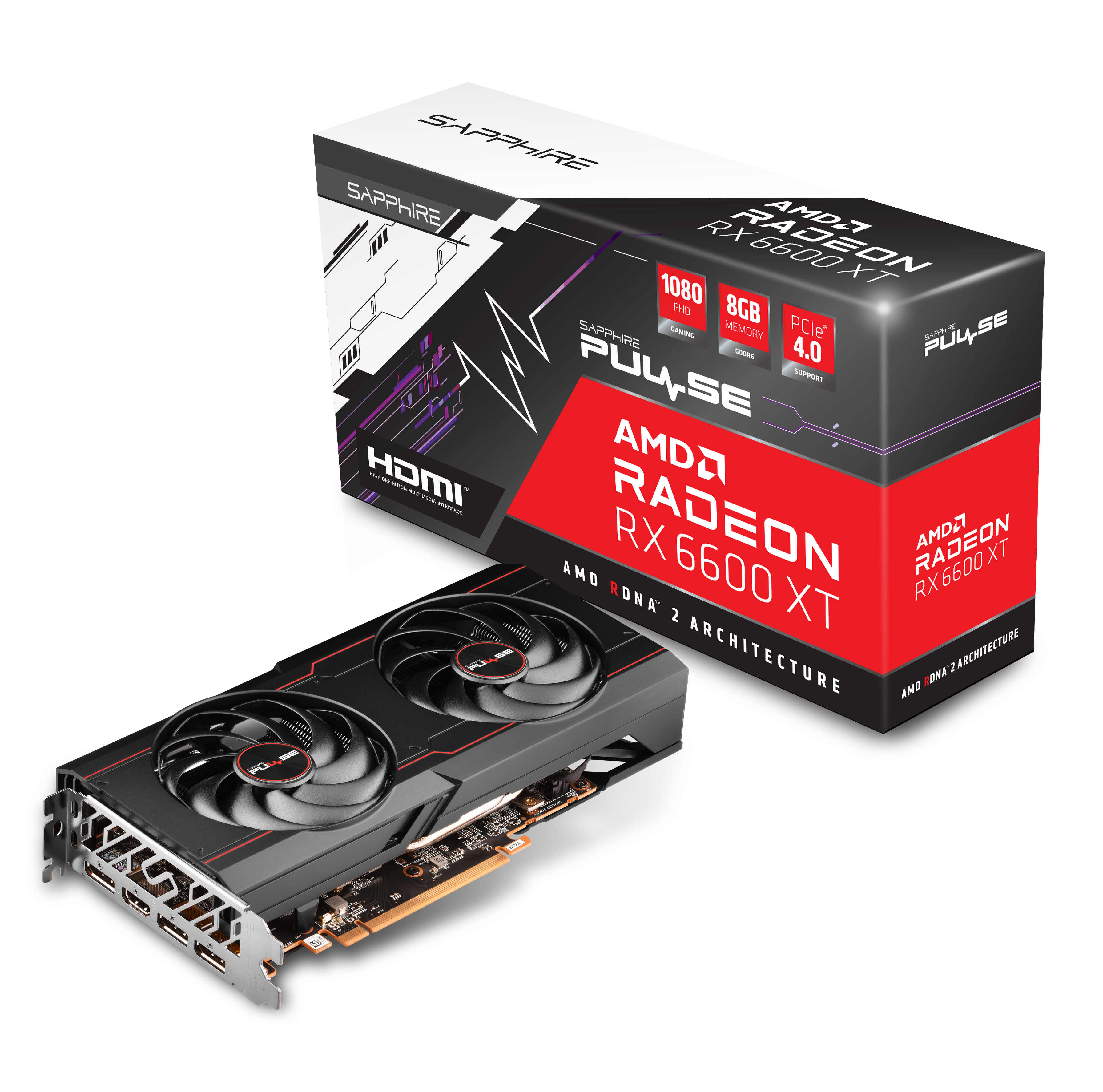Совершенно новый графический процессор Sapphire AMD RADEON RX6600 XT 8 Гб GDDR6 RDNA2 OC игровые видеокарты