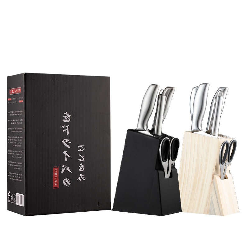 Professional Stainless Steel Chef Cooking Kitchen Knife Set with knife Block 5pcs Kitchen Knife Set