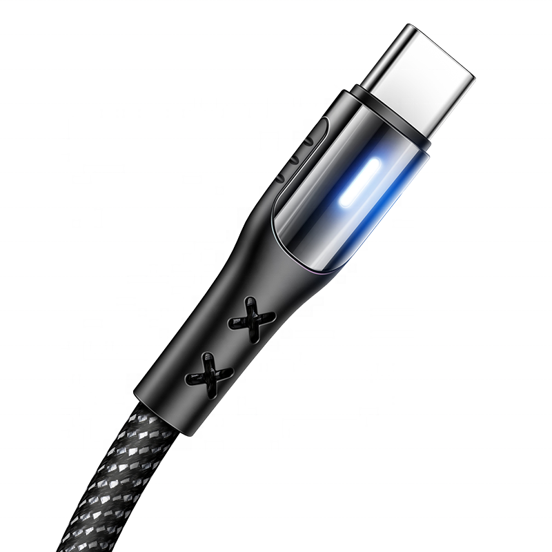 Usb-кабели Usams Type-C, USB-C кабели для зарядного устройства для телефонов, светодиодная лампа 5А, кабель для быстрой зарядки для Huawei 1,2 м