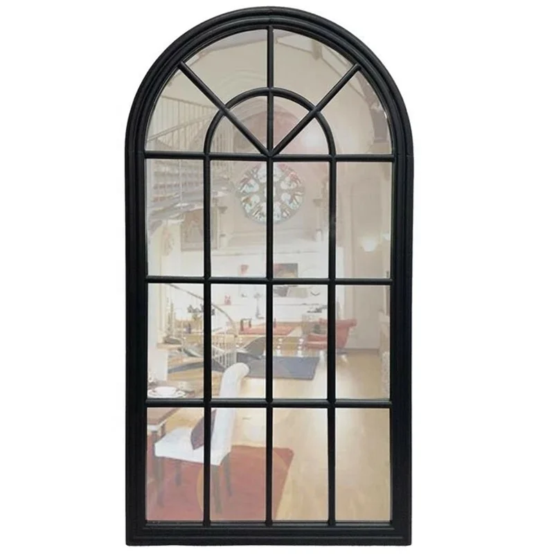 Antique framed arch mirror for wall decoration window mirror