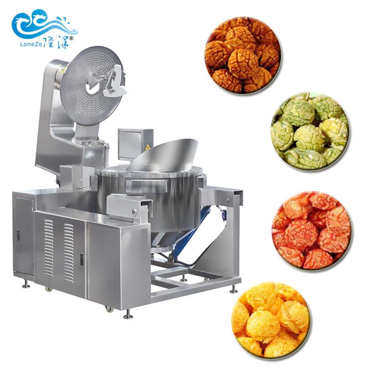 Fully automatic industrial commercial electric induction price oil caramel chocolate cheese popcorn making machine on hot sale