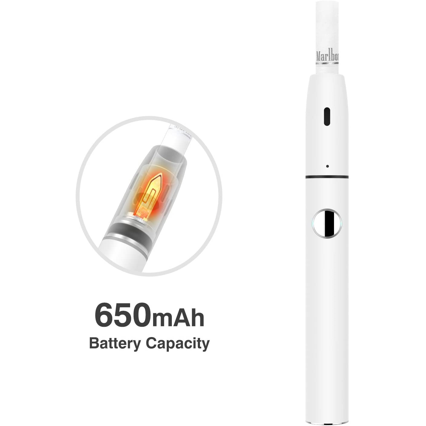 Luxspire Kecig 2,0 plus 650 мл электронные сигареты, USB портативная мини перезаряжаемая электронная сигарета в форме цилиндра прикуриватель