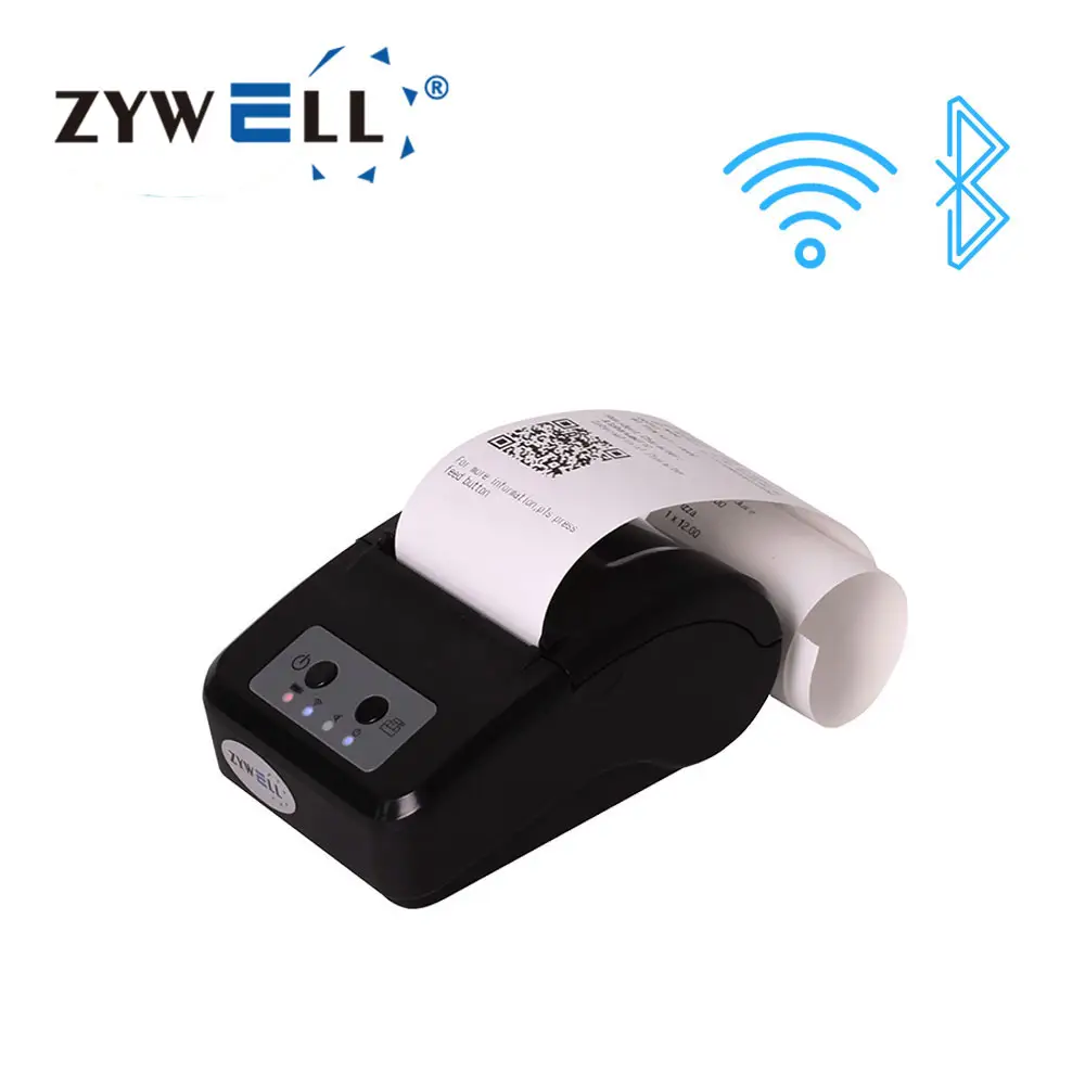 Wholesale portable thermal receipt printer mini portable with bluetooth ZM03 ZYWELL pocket printer