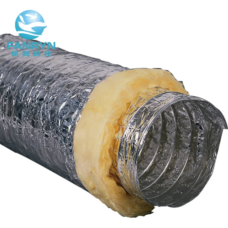 insulated foam flexible duct with barrier