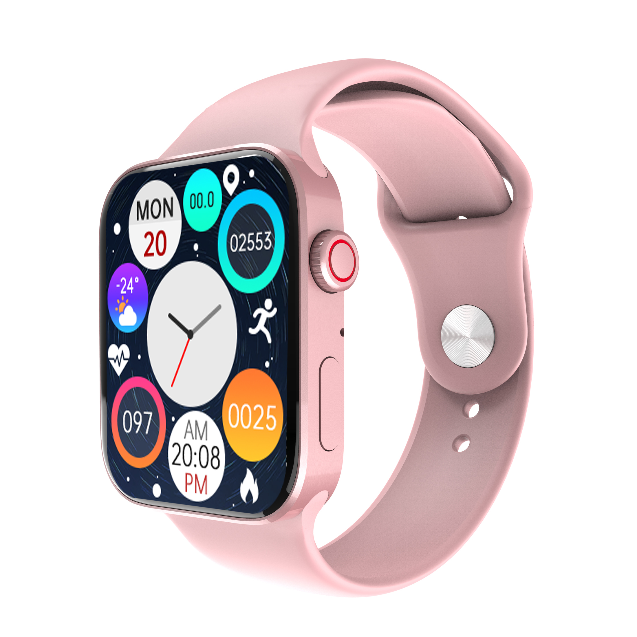 2021 New Style N76 Reloj Smart Watch 1.75 Full Color Screen Health Inspection Double Keystrokes BT Call Music Playing Smartwatch