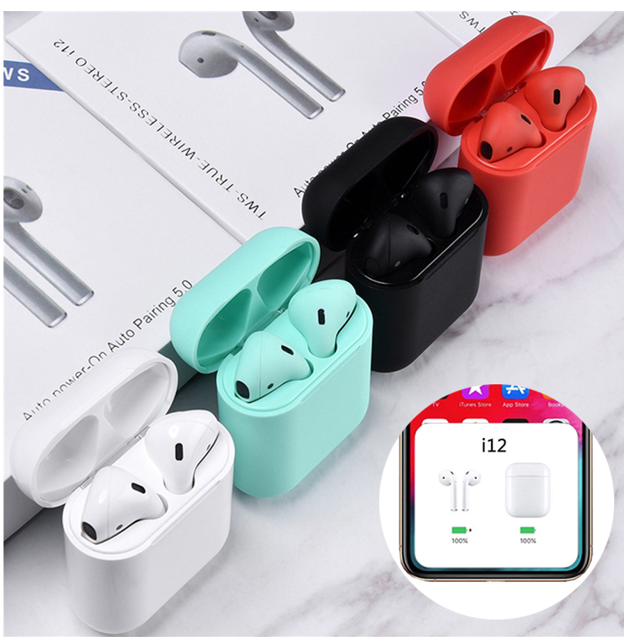 Тренд 2019 amazon pop-up i12 tws BT 5,0 сенсорные беспроводные наушники и наушники