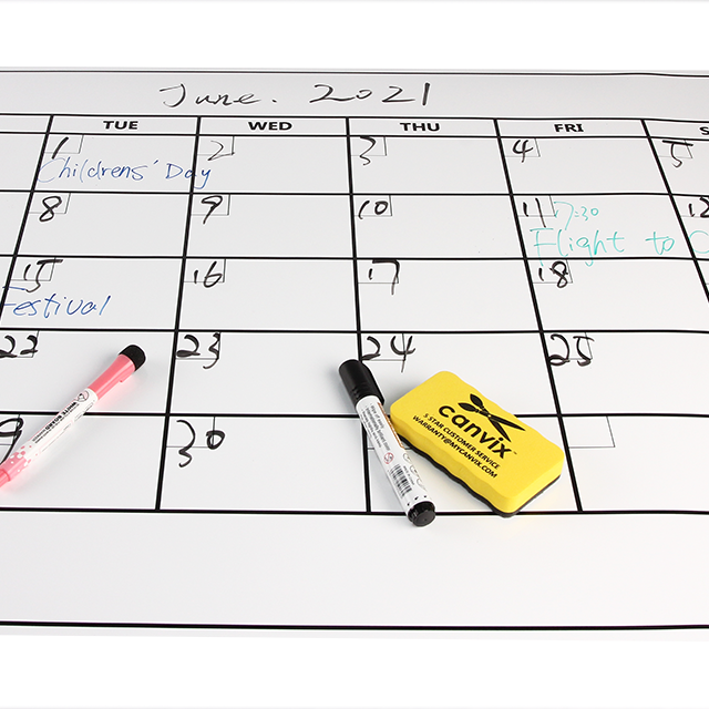 CANVIX Dry Erase Board Wall Monthly Planner PET Soft Weekly Planner For Home Office