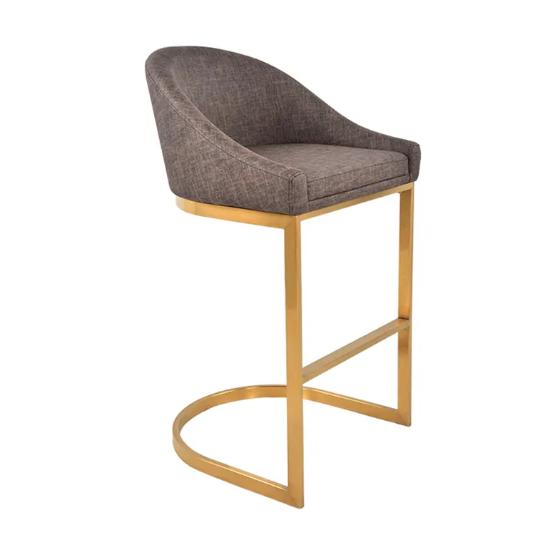 New Design High Bar Stool with gold Metal Modern Luxury Counter Height Industrial Vintage High Bar Chair