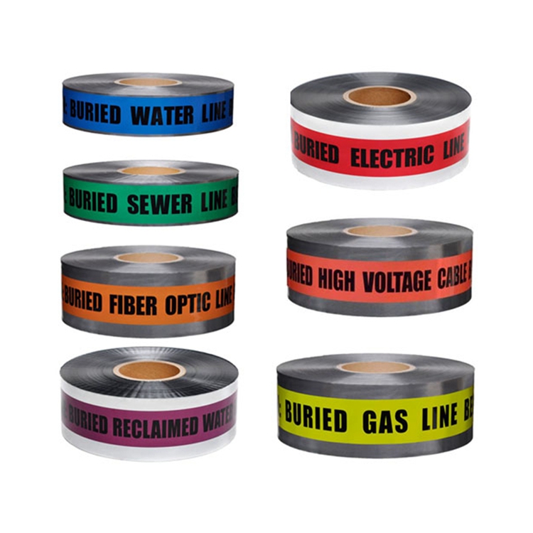New Arrival Underground Detectable Warning Tape Aluminum Foil Marker Caution Tape Tracer Detective Marking Tape