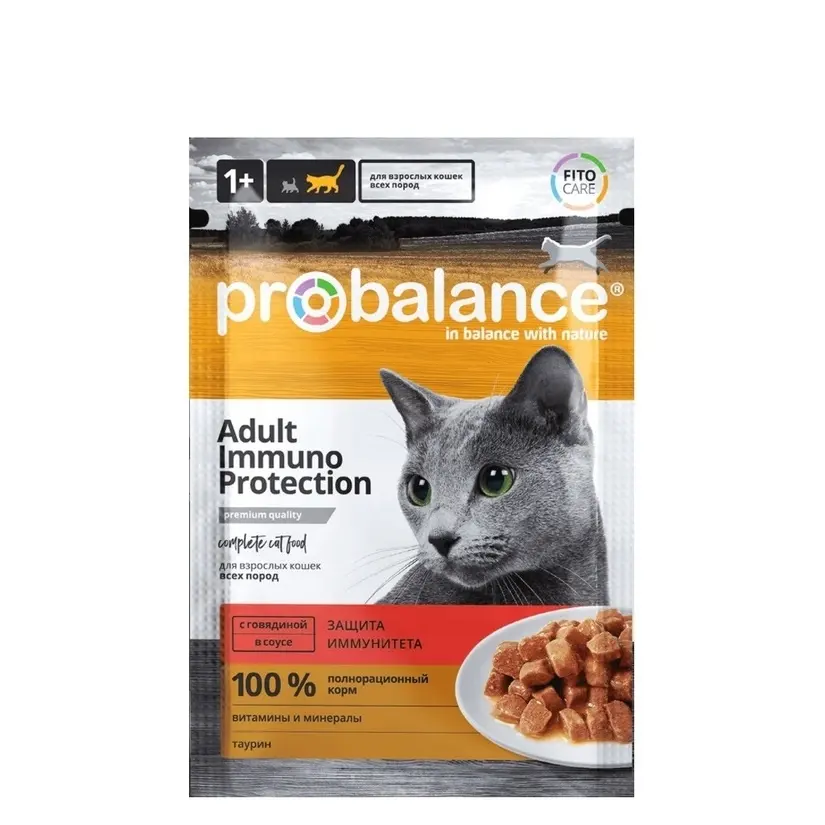 ProBalance Immuno Protection canned cat Food with beef in sauce 85 g