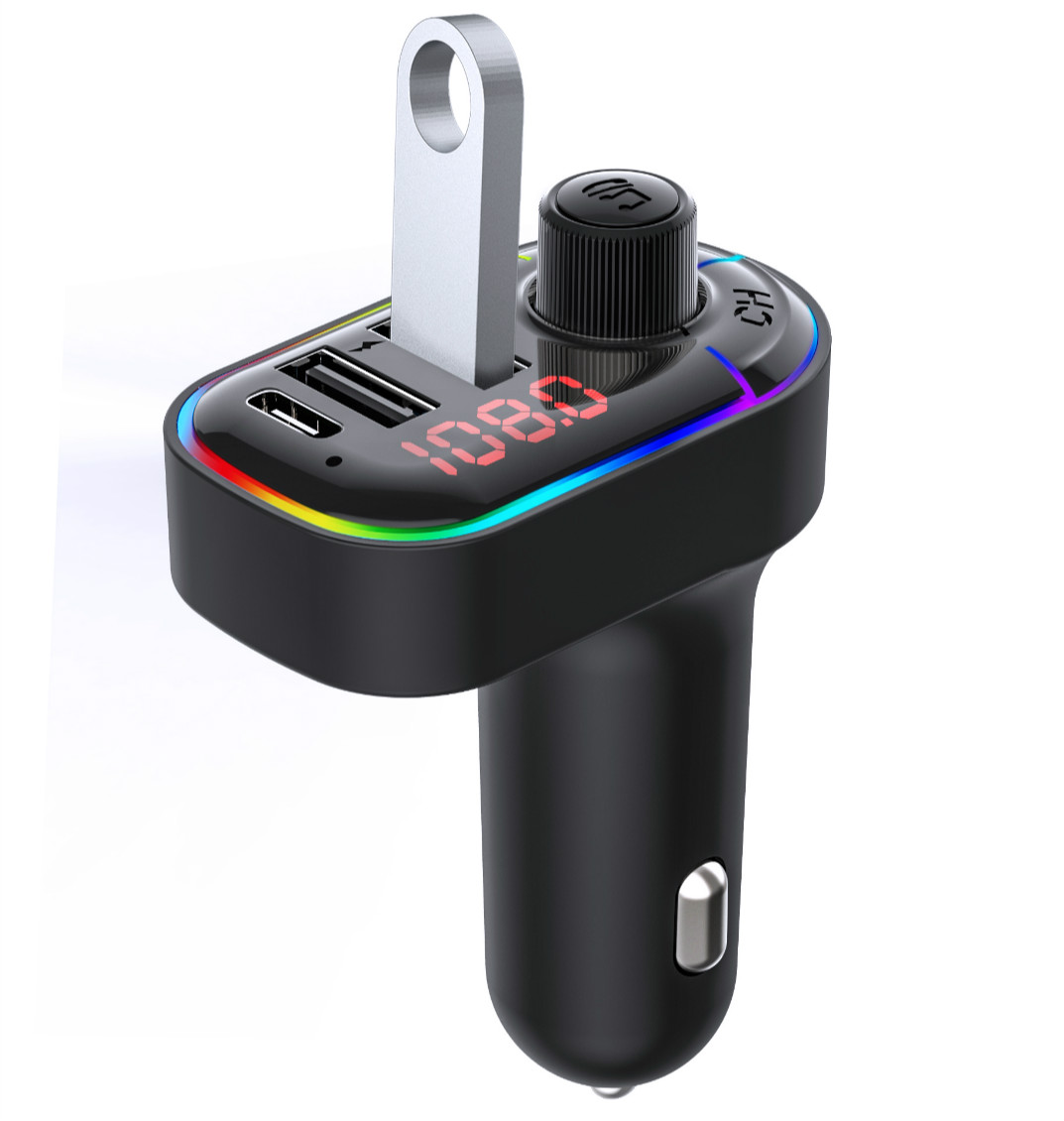 USB Автомобильное зарядное устройство для телефона, Bluetooth, беспроводной fm-передатчик, mp3-плеер, двойное USB зарядное устройство, tf-карта, музыкальный ручной автомобильный комплект