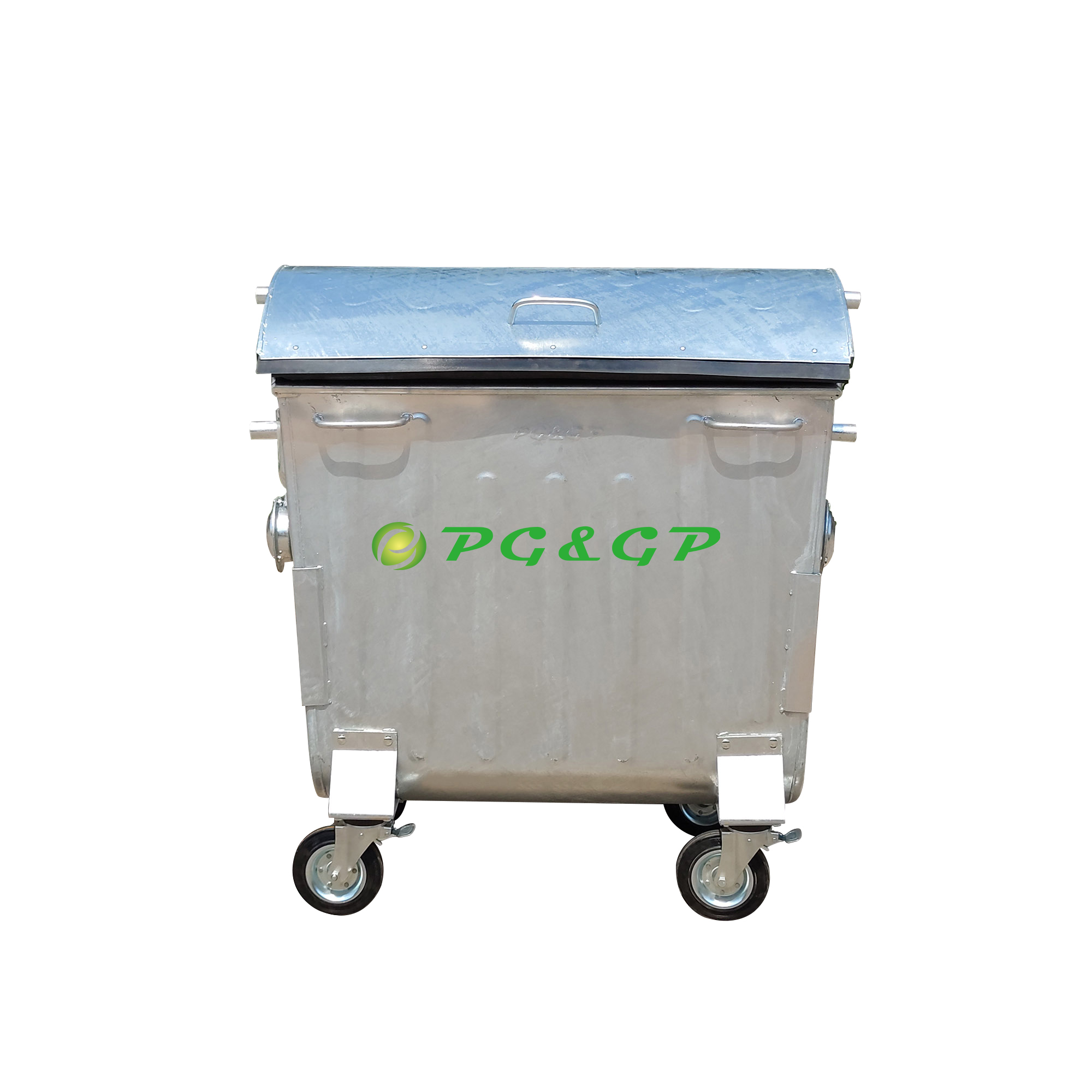 1100l outdoor galvanized garbage container OEM 1100 ltr metal public waste container bin