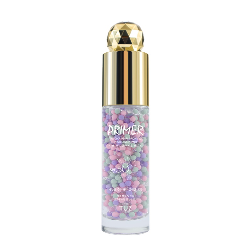 TUZ wholesale private label primer makeup base 3 color bubble purple green waterproof moisturizing pore refine brigthen