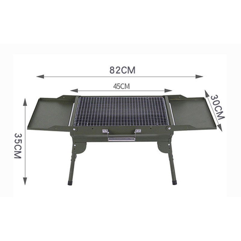 Hot Selling Camping Outdoor BBQ Tool Set Portable Stainless Steel Wing Barbecue Grill