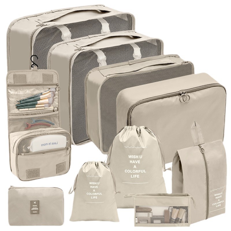 2024 Wholesale Customized Travel Organizer Portable Travel Luggage Packing Cube Bag Set Travel Accessories