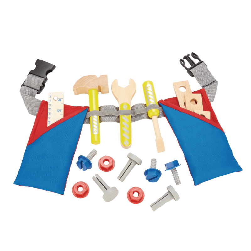 17pcs tools belt wooden tools toy, tools set for kids,kids tool set