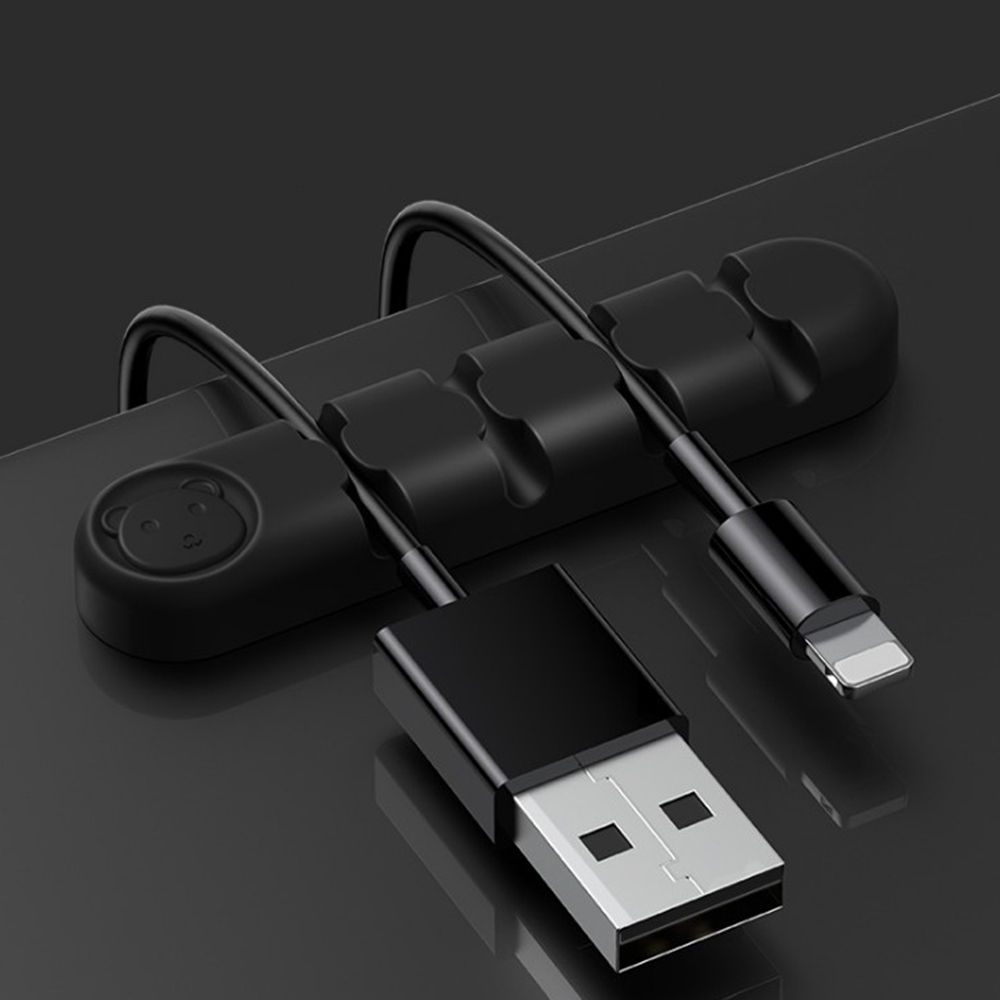Кабель TOPK Органайзер силиконовый USB устройство для сматывания шнура питания Рабочий стол аккуратно кабель управление зажимы держатель кабеля для мышки наушников провода