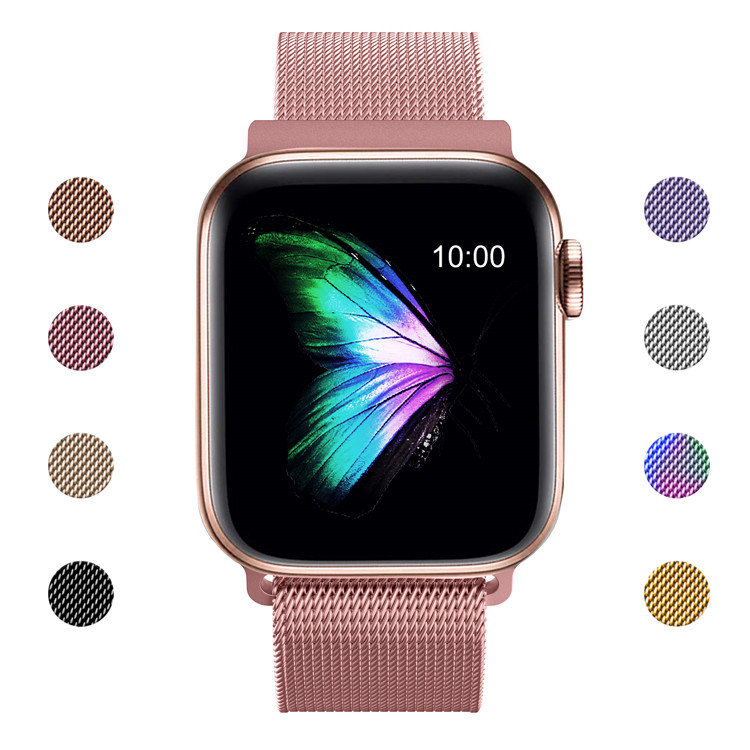 Mesh Milanese Loop Stainless Steel Metal bracelet wristband Strap for Apple Watch strap iwatch series 6 5 4 3 2 1 SE