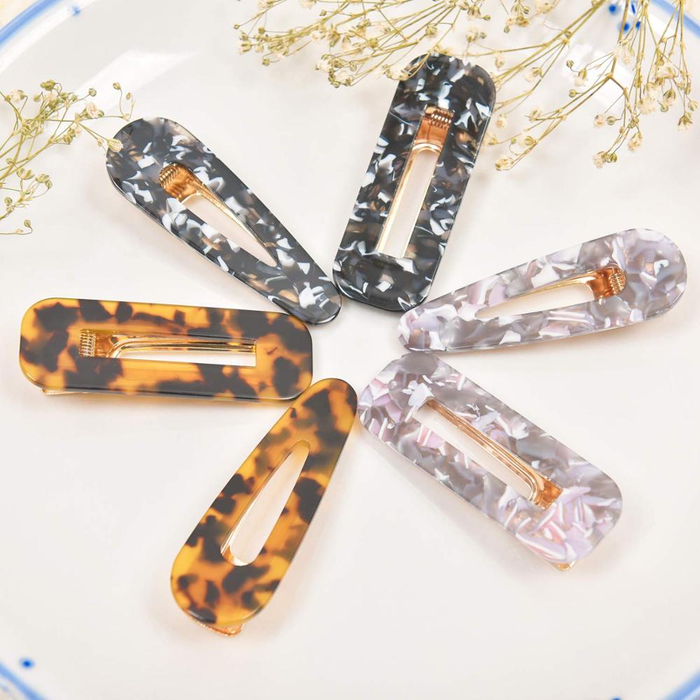 Acrylic Resin Hair Clips Fashion Geometric Alligator Hair Barrettes Hairpins for Women and Ladies Hair Accessories