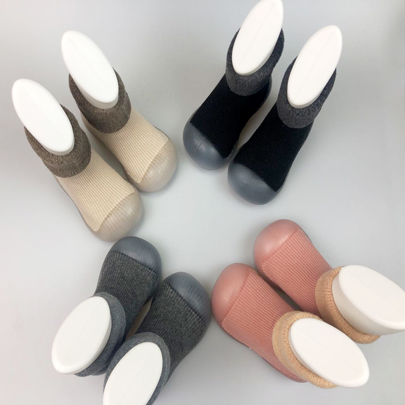 Wholesale Baby Rubber Sole Shoe Socks Toddler Kids Colorful Warm Socks Shoes