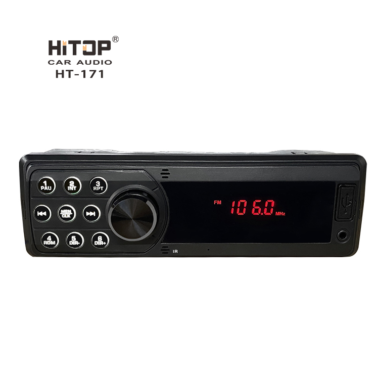Single Din Car MP3 Player Car Stereo Radio FM Aux Input USB with BT Audio