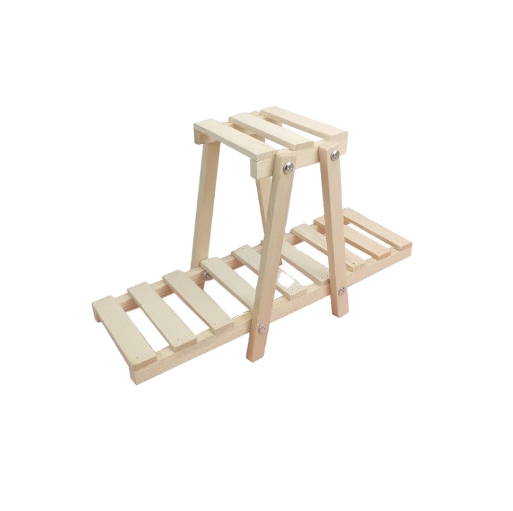 Solid wood pine storage corner shelf multifunctional flower and plant shelf