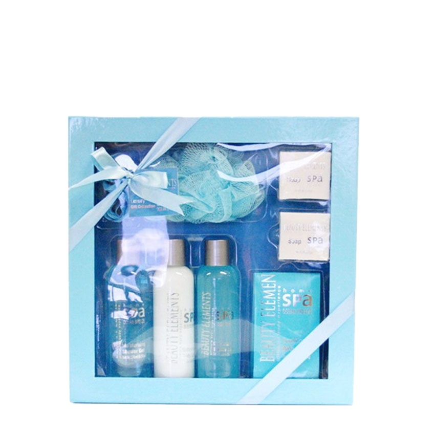 Hot selling skin care best cleaning bath luxury gift set beauty sea bule natural organic body and bath gift set