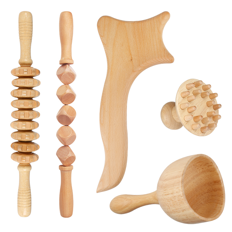 Handcrafted Wood Massager for Deep Tissue Muscle Relief Full Body Relaxation and Stress Reduction Ideal for Home and Spa Use