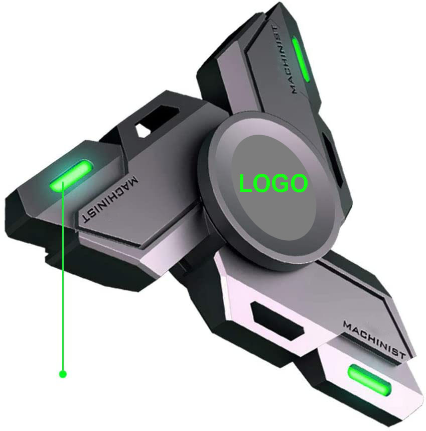 Светящаяся игрушка Fidget Spinner для взрослых и детей, снятие стресса, беспокойство, СДВГ, металлический ручной Прядильщик, светящийся свет