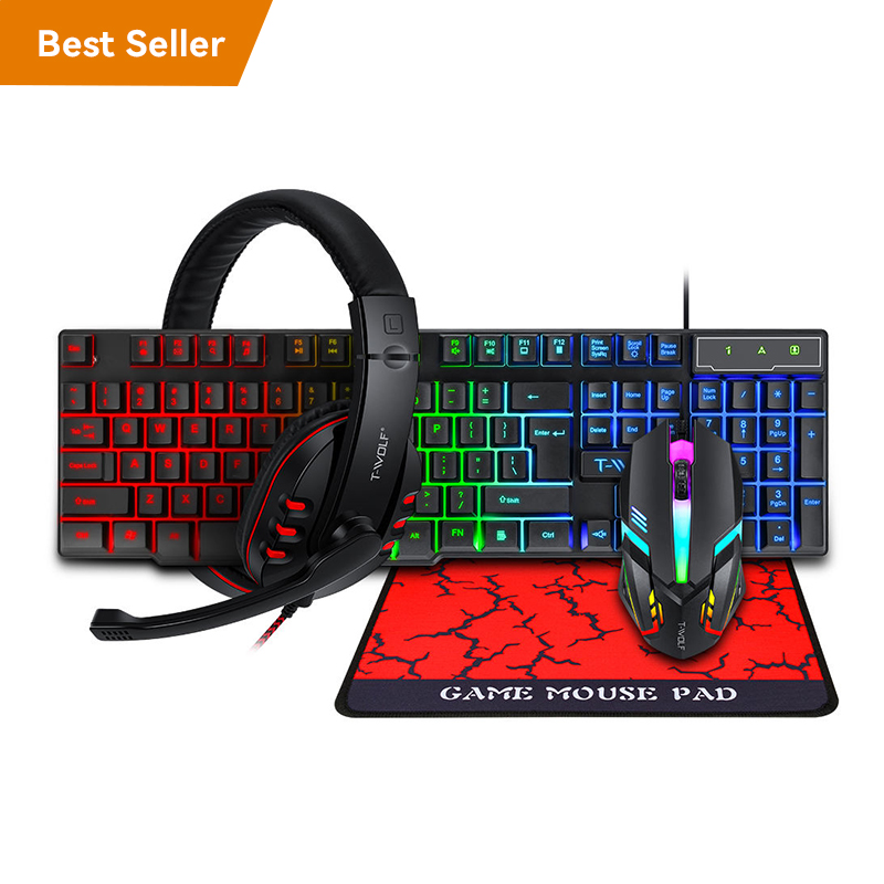 Клавиатура и мышь comno mini rgb Проводная Мини игровая клавиатура мышь комбо