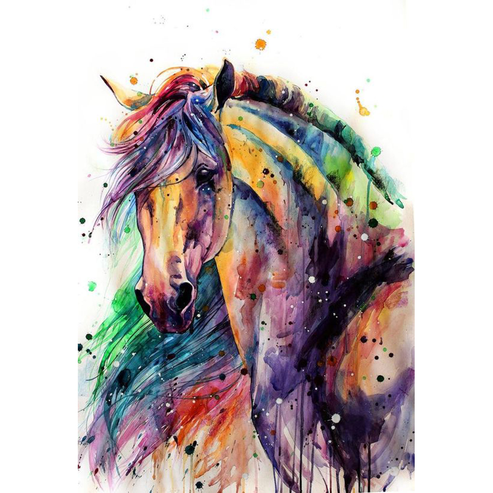 Handpainted Oil Painting by Numbers Horse Paint by Number Home Decor