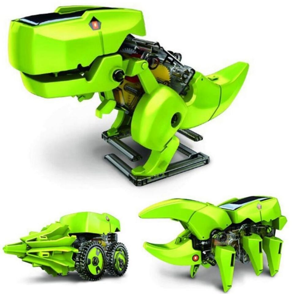 RTSWY-923 игрушка на солнечной батарее Diy модель сборки динозавр робот 3 в 1 детская игрушка для эксперимента