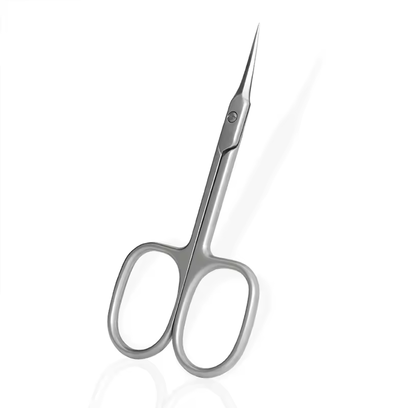 Stainless Steel Professional Cuticle Cutter Manicure Russian Curved Tip Nail Scissors For Dead Skin