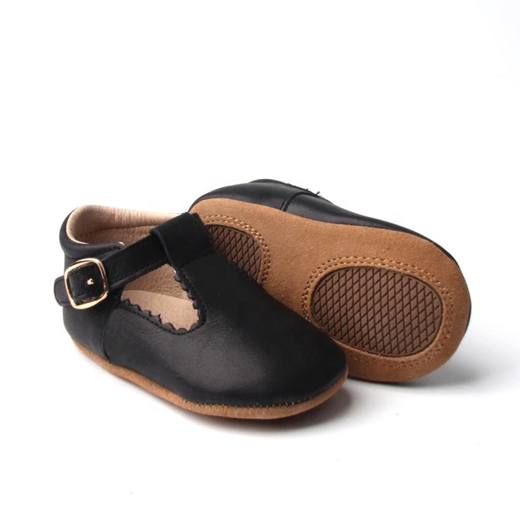 Stock Shoes Soft sole Baby Mary Jane Kids Genuine Leather Girl Shoes